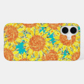 zonnebloemveld iPhone hoesje (Achterkant horizontaal)