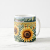 Zonnebloemveld Koffiemok (Voorkant rechts)