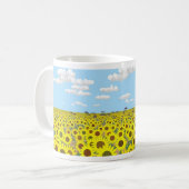 zonnebloemveld koffiemok (Voorkant links)