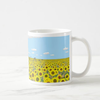 zonnebloemveld koffiemok
