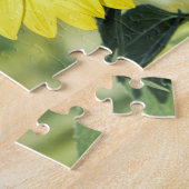 Zonnebloemveld met Butterfly Puzzle Legpuzzel (Zijkant)