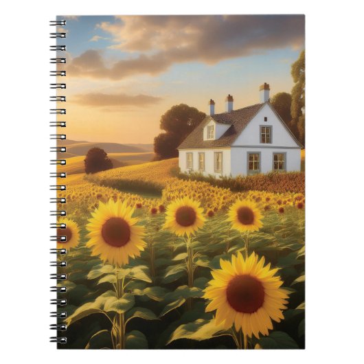 Zonnebloemveld Notitieboek (Voorkant)