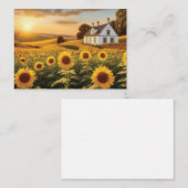 Zonnebloemveld Notitiekaartje (Voorkant / Achterkant)