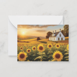 Zonnebloemveld Notitiekaartje