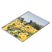 Zonnebloemveld overdag notitieboek (Linkerzijde)