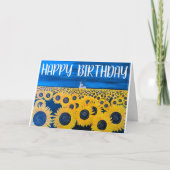 Zonnebloemveld Schilderij van Alfred Fox Kaart (Voorkant)