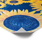 Zonnebloemveld Schilderij van Alfred Fox Poster (Hoek)