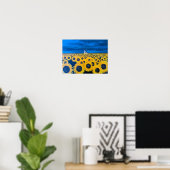 Zonnebloemveld Schilderij van Alfred Fox Poster (Thuiskantoor)