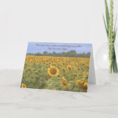 Zonnebloemveld Schrift Nota Kaart (Voorkant)