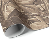 Zonnebloemveld  Sepia Tone-ontkoppeling Cadeaupapier (Rol Hoek)