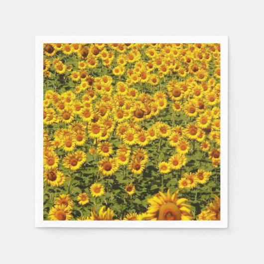 Zonnebloemveld Servet (Voorkant)