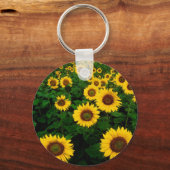 Zonnebloemveld Sleutelhanger (Voorkant)