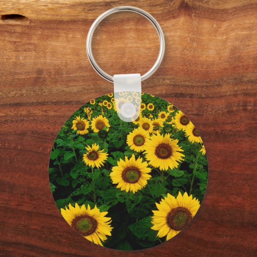 Zonnebloemveld Sleutelhanger (Voorkant)