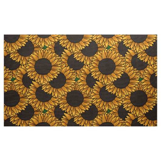 Zonnebloemveld Stof (Yard (91,4 cm))
