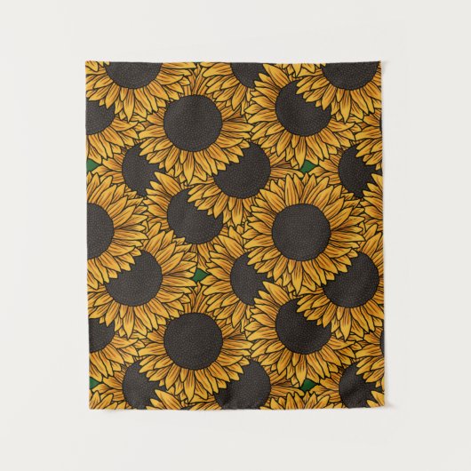 Zonnebloemveld Tapastry Wandkleed (Voorkant)