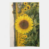 Zonnebloemveld Theedoek (Verticaal)