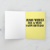 ZONNEBLOEMVELD VERJAARDAGSKAART KAART (Binnen)