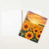 Zonnebloemveld Zonsondergang Landschap Schilderij Planner (Display)