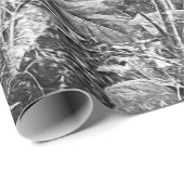 Zonnebloemveld  zwart-wit ontkoppeling cadeaupapier (Rol Hoek)