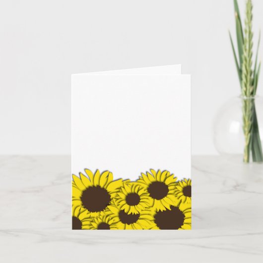 zonnebloemveldbriefkaart kaart (Voorkant)