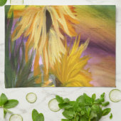 Zonnebloemveldduw uit mijn kunstwerk theedoek (Gevouwen)