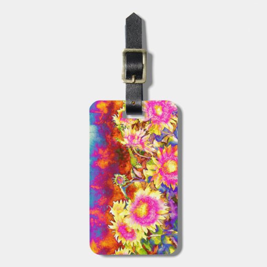 Zonnebloemvelden Bagagelabel (Voorkant verticaal)