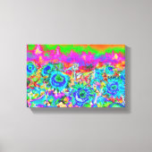 Zonnebloemvelden - blauw canvas afdruk (Voorkant)