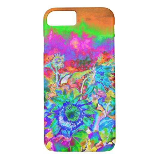 Zonnebloemvelden - blauw Case-Mate iPhone case (Achterkant)