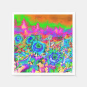 Zonnebloemvelden - blauw servetten (Voorkant)