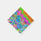 Zonnebloemvelden - blauw servetten (Hoek)