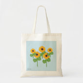 Zonnebloemvelden boodschappentas tote bag (Voorkant)