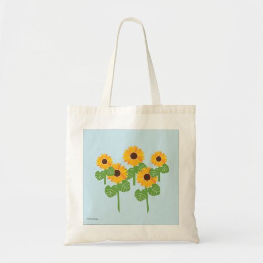 Zonnebloemvelden boodschappentas tote bag (Voorkant)