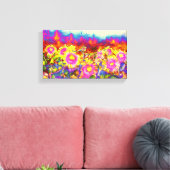 Zonnebloemvelden Canvas Afdruk (Insitu (Woonkamer))