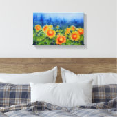 Zonnebloemvelden Canvas Afdruk (Insitu (Slaapkamer))