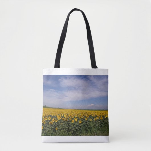 Zonnebloemvelden Canvas tas (Voorkant)