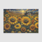 Zonnebloemvelden Decoupage Tissuepapier (Voorkant)