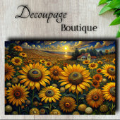 Zonnebloemvelden Decoupage Tissuepapier