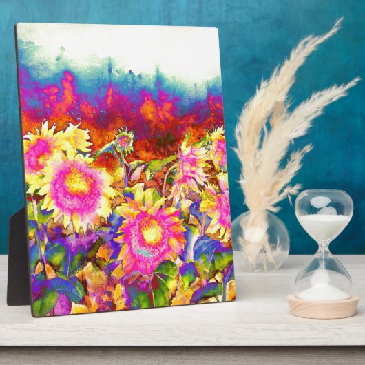 Zonnebloemvelden Fotoplaat (Zijkant)