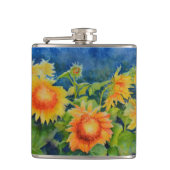 Zonnebloemvelden Heupfles (Voorkant)