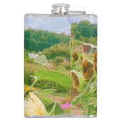 Zonnebloemvelden Heupfles (Achterkant)