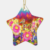 Zonnebloemvelden Keramisch Ornament (Links)