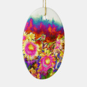 Zonnebloemvelden Keramisch Ornament (Rechts)