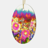 Zonnebloemvelden Keramisch Ornament (Links)