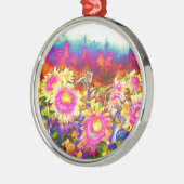Zonnebloemvelden Metalen Ornament (Links)