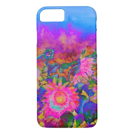 Zonnebloemvelden - roze Case-Mate iPhone case (Achterkant)