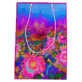 Zonnebloemvelden _ roze medium cadeauzakje (Achterkant)