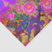 Zonnebloemvelden _ roze tissuepapier (Detail)