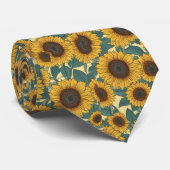 Zonnebloemvelden Stropdas (Opgerold)