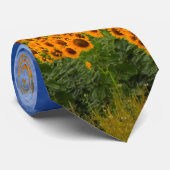 Zonnebloemvelden Stropdas (Opgerold)