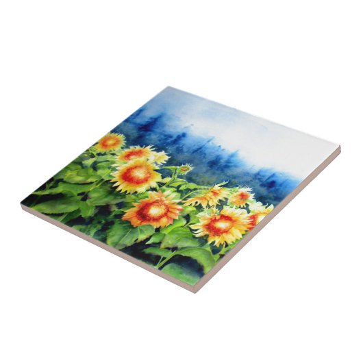 Zonnebloemvelden Tegeltje (Zijkant)